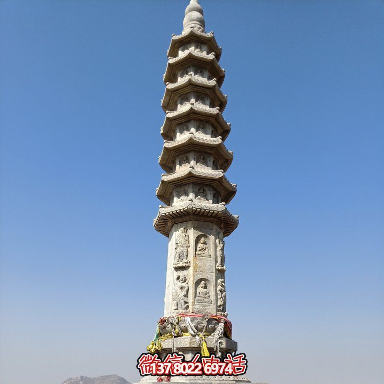 大理石石雕大型佛塔雕塑景点