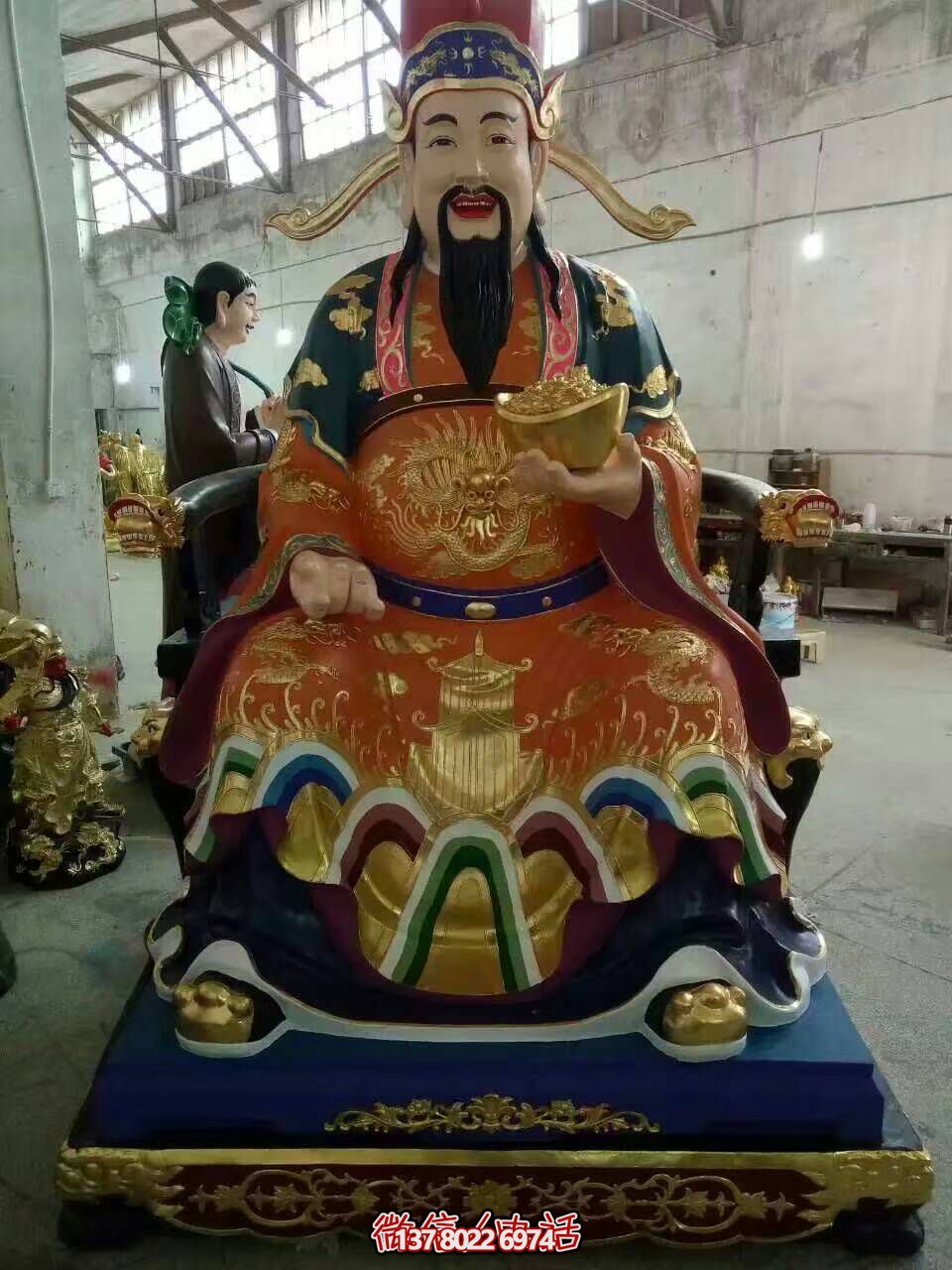 传统文化精美铜雕财神雕塑