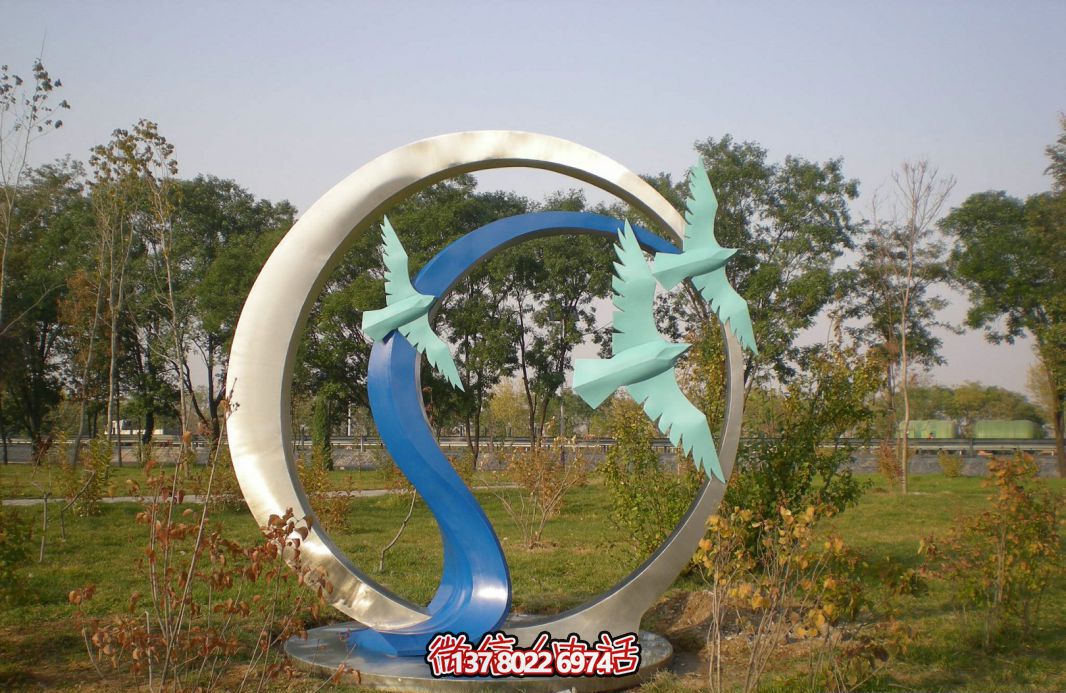 不锈钢雕塑大雁景观公园