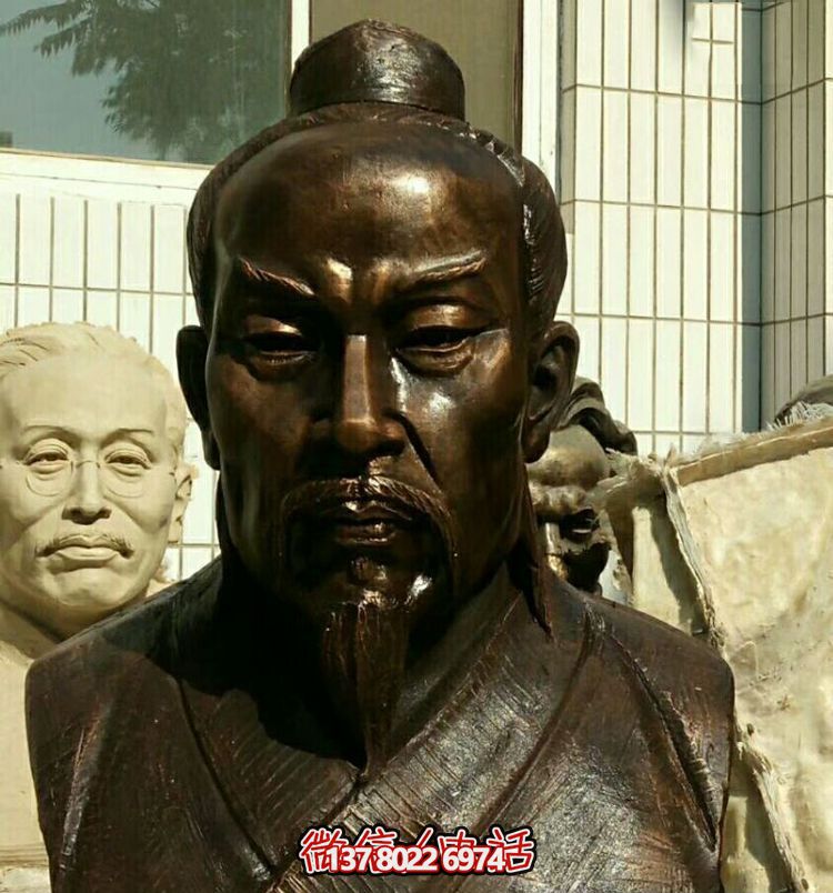 仿铜雕孟子胸像玻璃钢园林校园雕塑 仿铜雕孟子胸像玻璃钢园林校园雕塑