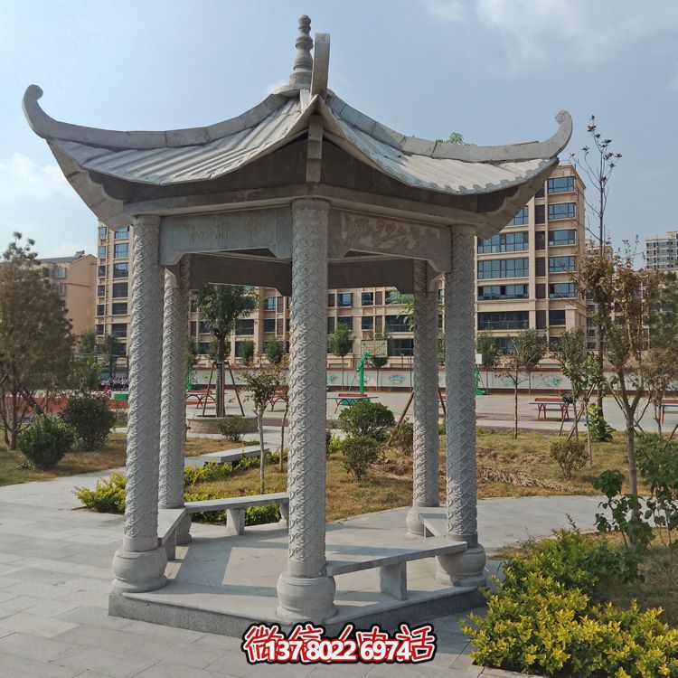 古建筑休闲凉亭座椅