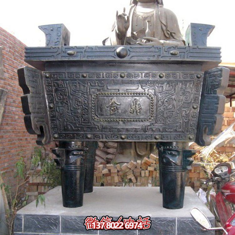 精美佛教用品铜香炉摆件，长方形装饰家居