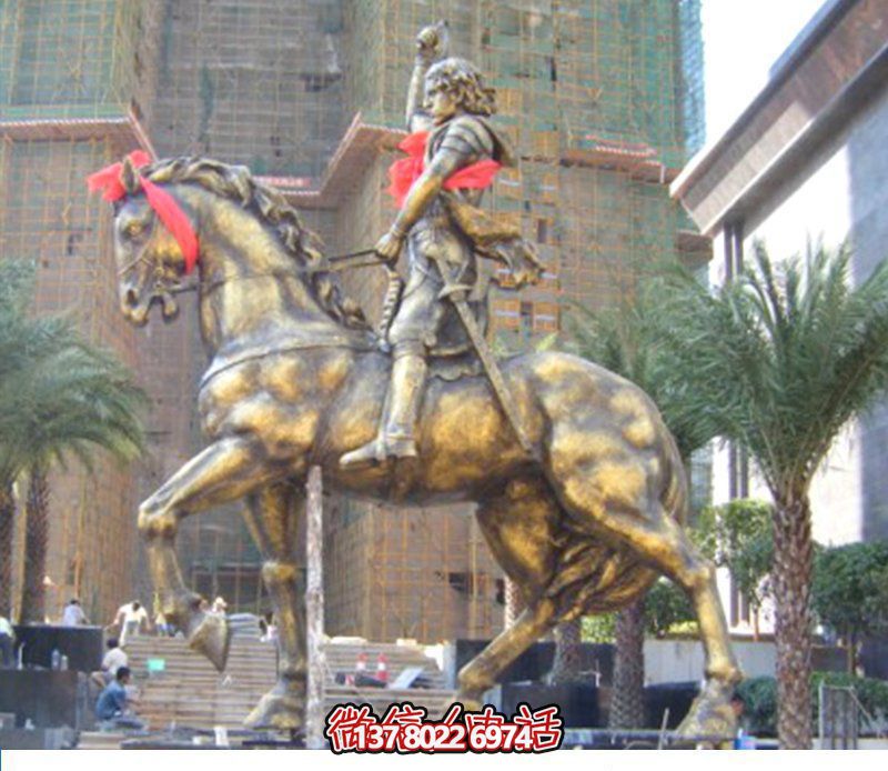 铜雕西方骑马士兵雕塑 铜雕西方骑马士兵雕塑