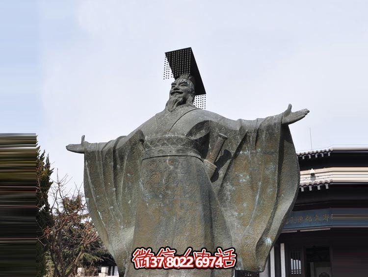 学院古代名人锻造秦始皇铜雕 学院古代名人锻造秦始皇铜雕