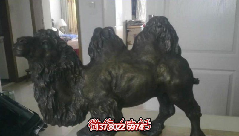 广场上摆放的跪着的玻璃钢喷漆骆驼雕塑 广场上摆放的跪着的玻璃钢喷漆骆驼雕塑