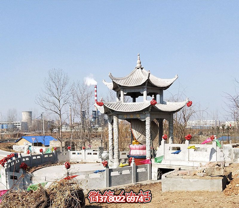 寺院户外仿古建筑凉亭雕塑 寺院户外仿古建筑凉亭雕塑