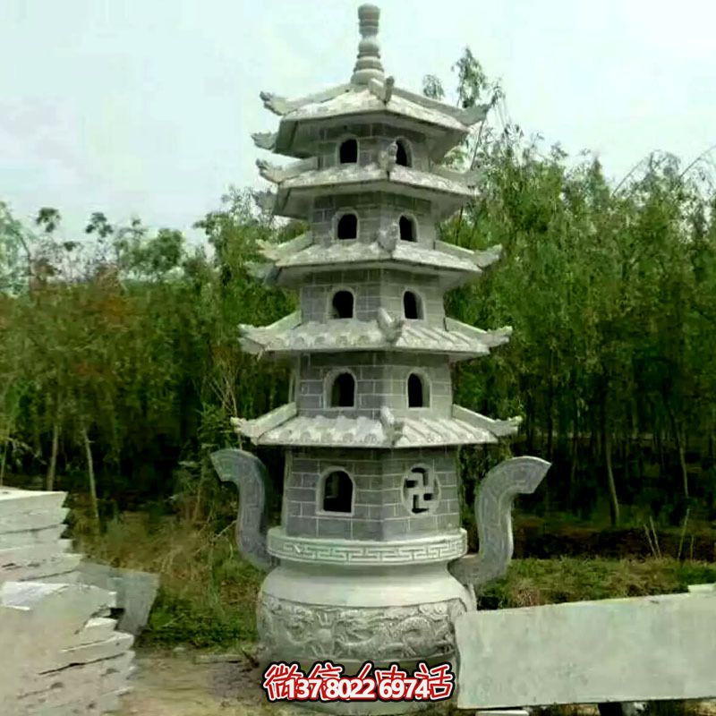 寺院景观摆放仿古青石做旧石灯塔装饰摆件石灯笼