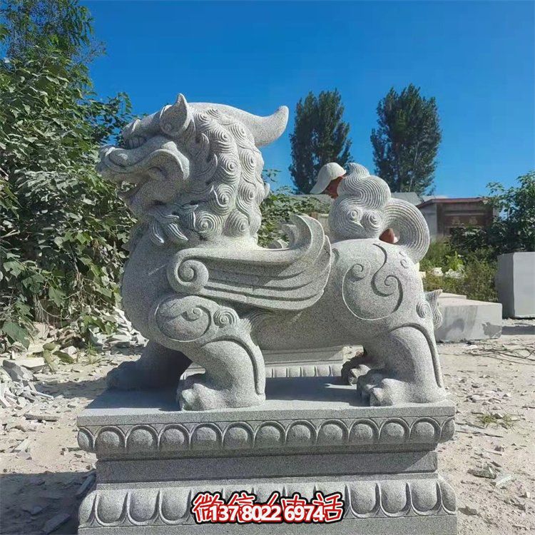 大理石石雕大型寺庙庭院貔貅